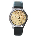 Music-melody-old-fashioned Round Metal Watch Front