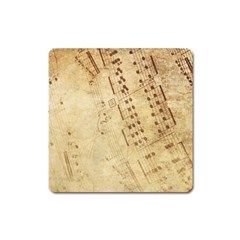 Music-melody-old-fashioned Square Magnet by Sapixe