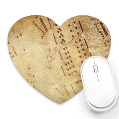 Music-melody-old-fashioned Heart Mousepads by Sapixe