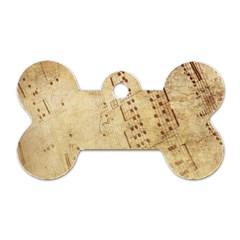 Music-melody-old-fashioned Dog Tag Bone (one Side) by Sapixe