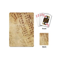 Music-melody-old-fashioned Playing Cards Single Design (mini) by Sapixe