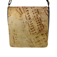 Music-melody-old-fashioned Flap Closure Messenger Bag (l) by Sapixe