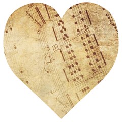 Music-melody-old-fashioned Wooden Puzzle Heart by Sapixe