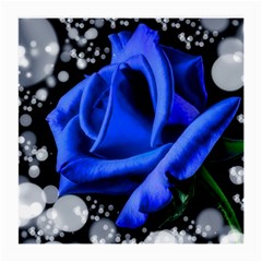 Blue-rose-rose-rose-bloom-blossom Medium Glasses Cloth (2 Sides)