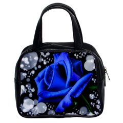 Blue-rose-rose-rose-bloom-blossom Classic Handbag (two Sides) by Sapixe