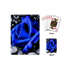 Blue-rose-rose-rose-bloom-blossom Playing Cards Single Design (mini) by Sapixe