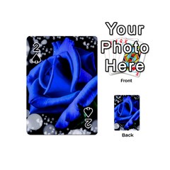 Blue-rose-rose-rose-bloom-blossom Playing Cards 54 Designs (mini) by Sapixe