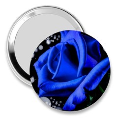 Blue-rose-rose-rose-bloom-blossom 3  Handbag Mirrors by Sapixe