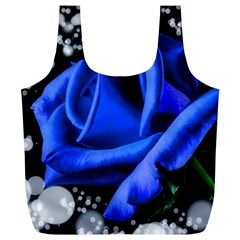 Blue-rose-rose-rose-bloom-blossom Full Print Recycle Bag (xl) by Sapixe