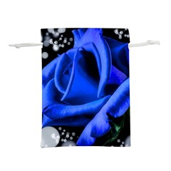 Blue-rose-rose-rose-bloom-blossom Lightweight Drawstring Pouch (s) by Sapixe