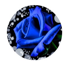 Blue-rose-rose-rose-bloom-blossom Mini Round Pill Box (pack Of 3)