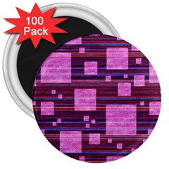 Squares-purple-stripes-texture 3  Magnets (100 pack)