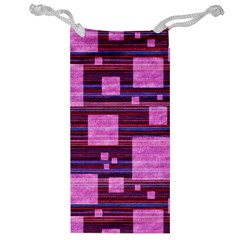 Squares-purple-stripes-texture Jewelry Bag