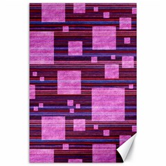 Squares-purple-stripes-texture Canvas 24  x 36 