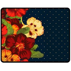 Flowers-vintage-floral Double Sided Fleece Blanket (medium)  by Sapixe