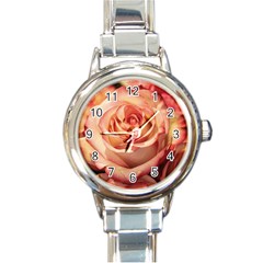 Roses-flowers-rose-bloom-petals Round Italian Charm Watch by Sapixe