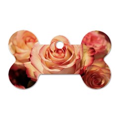 Roses-flowers-rose-bloom-petals Dog Tag Bone (two Sides) by Sapixe