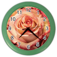 Roses-flowers-rose-bloom-petals Color Wall Clock by Sapixe