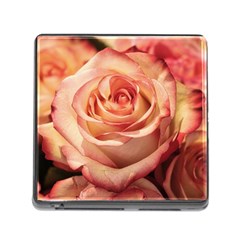 Roses-flowers-rose-bloom-petals Memory Card Reader (Square 5 Slot)