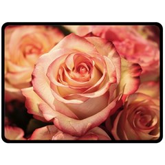 Roses-flowers-rose-bloom-petals Fleece Blanket (Large) 