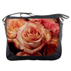 Roses-flowers-rose-bloom-petals Messenger Bag by Sapixe