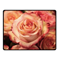 Roses-flowers-rose-bloom-petals Double Sided Fleece Blanket (Small) 