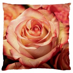 Roses-flowers-rose-bloom-petals Large Flano Cushion Case (one Side) by Sapixe