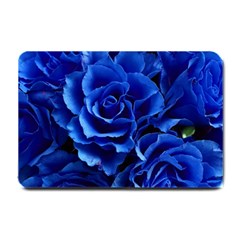 Roses-flowers-plant-romance Small Doormat  by Sapixe