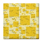 Party-confetti-yellow-squares Tile Coaster Front