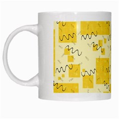 Party-confetti-yellow-squares White Mugs by Sapixe