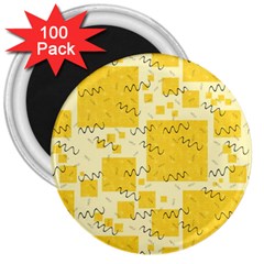 Party-confetti-yellow-squares 3  Magnets (100 Pack) by Sapixe