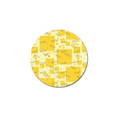 Party-confetti-yellow-squares Golf Ball Marker (10 Pack) by Sapixe