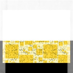 Party-confetti-yellow-squares Rectangular Jigsaw Puzzl by Sapixe