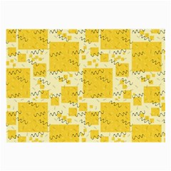 Party-confetti-yellow-squares Large Glasses Cloth by Sapixe