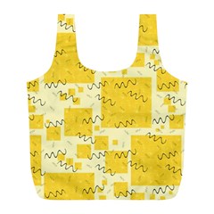 Party-confetti-yellow-squares Full Print Recycle Bag (l) by Sapixe