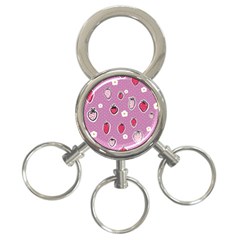 Juicy Strawberries 3-ring Key Chain by SychEva