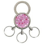 Juicy Strawberries 3-Ring Key Chain Front