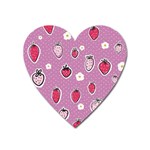 Juicy Strawberries Heart Magnet Front