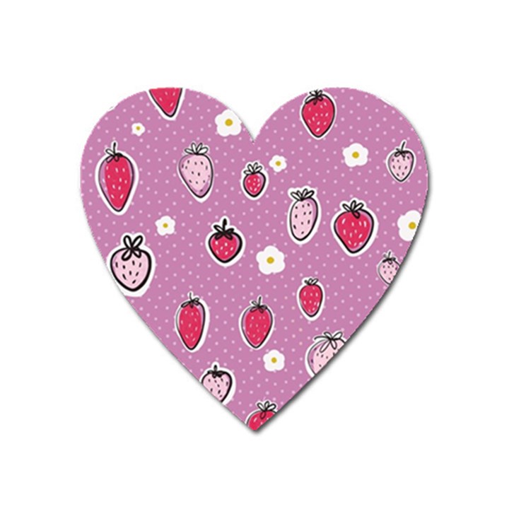 Juicy Strawberries Heart Magnet