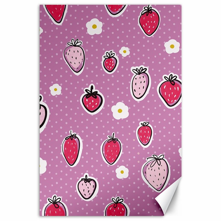 Juicy Strawberries Canvas 24  x 36 