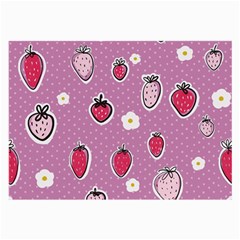 Juicy Strawberries Large Glasses Cloth (2 Sides) by SychEva