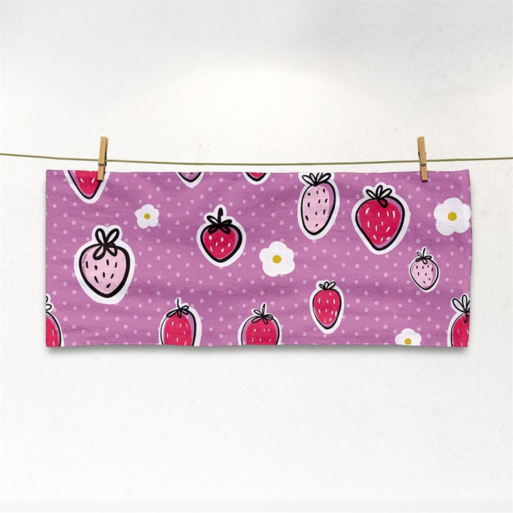 Juicy Strawberries Hand Towel