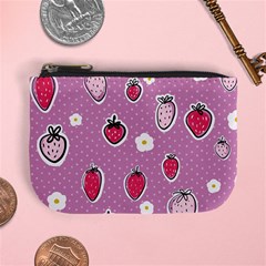 Juicy Strawberries Mini Coin Purse by SychEva