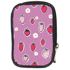 Juicy Strawberries Compact Camera Leather Case by SychEva