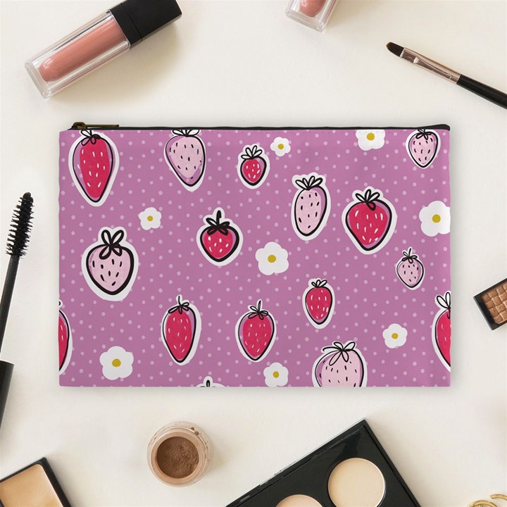 Juicy Strawberries Cosmetic Bag (Large)