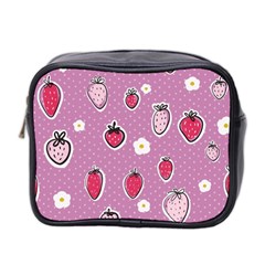 Juicy Strawberries Mini Toiletries Bag (two Sides) by SychEva