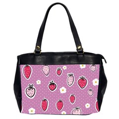 Juicy Strawberries Oversize Office Handbag (2 Sides) by SychEva