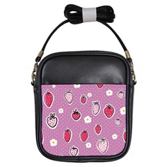 Juicy Strawberries Girls Sling Bag by SychEva