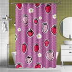 Juicy Strawberries Shower Curtain 48  x 72  (Small)  Curtain(48  X 72 ) - 42.18 x64.8  Curtain(48  X 72 )