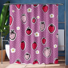 Juicy Strawberries Shower Curtain 60  X 72  (medium)  by SychEva